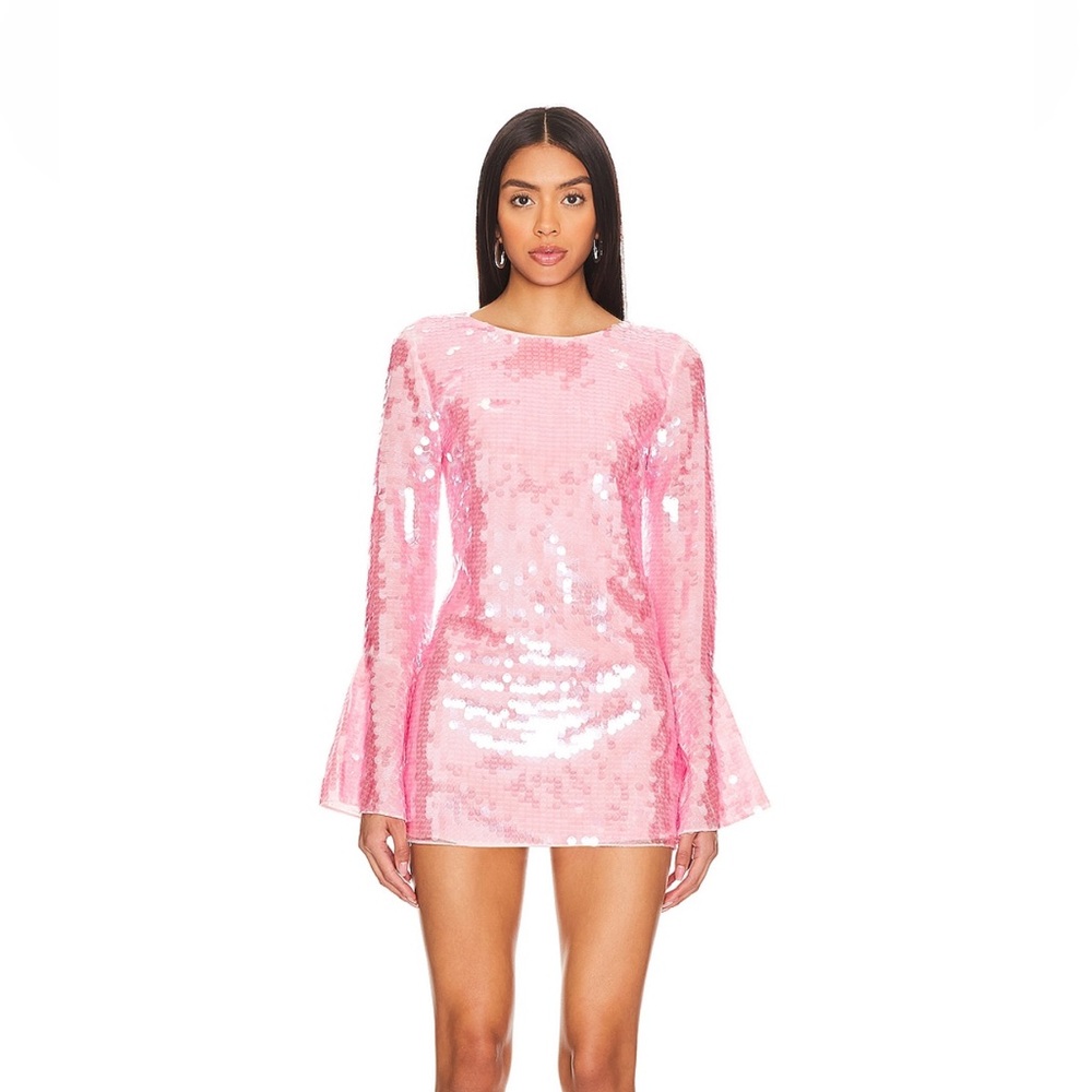LoveShackFancy Annabella Dress in Sheer Pink
